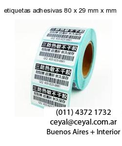 etiquetas adhesivas 80 x 29 mm x mm