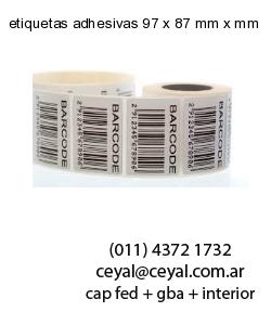 etiquetas adhesivas 97 x 87 mm x mm