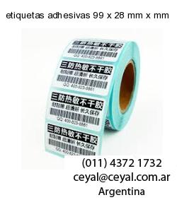 etiquetas adhesivas 99 x 28 mm x mm
