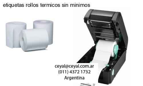etiquetas rollos termicos sin minimos