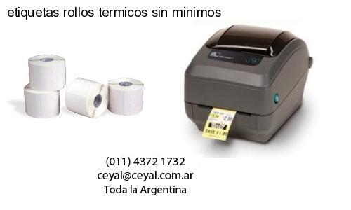 etiquetas rollos termicos sin minimos