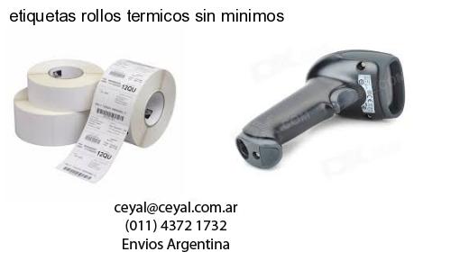etiquetas rollos termicos sin minimos