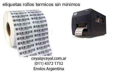 etiquetas rollos termicos sin minimos