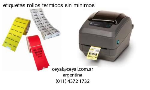 etiquetas rollos termicos sin minimos