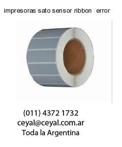 impresoras sato sensor ribbon  error