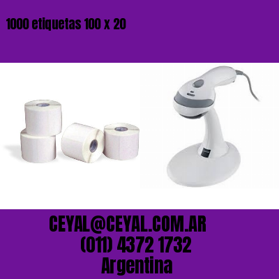 1000 etiquetas 100 x 20