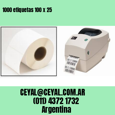 1000 etiquetas 100 x 25