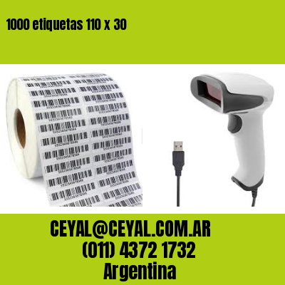 1000 etiquetas 110 x 30