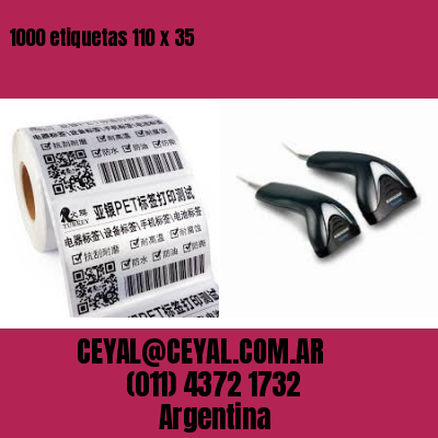 1000 etiquetas 110 x 35
