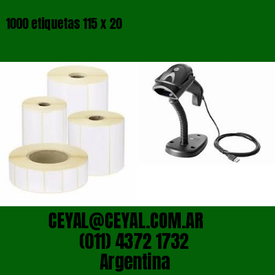 1000 etiquetas 115 x 20