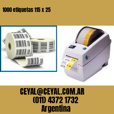 1000 etiquetas 115 x 25
