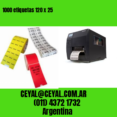 1000 etiquetas 120 x 25