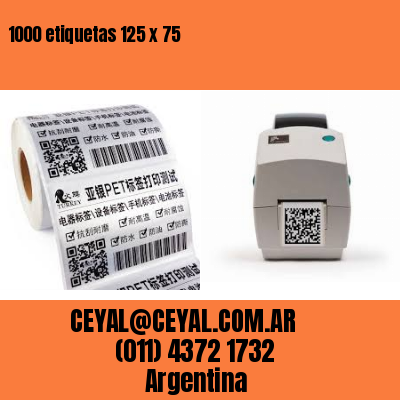1000 etiquetas 125 x 75