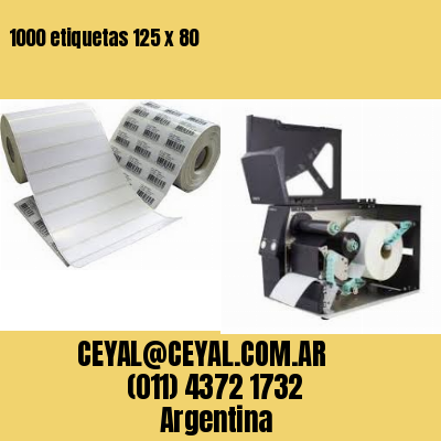 1000 etiquetas 125 x 80