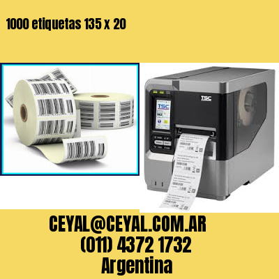 1000 etiquetas 135 x 20