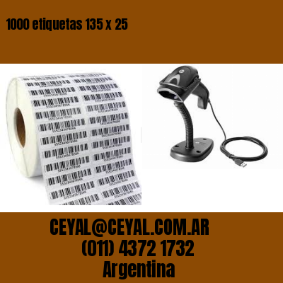 1000 etiquetas 135 x 25