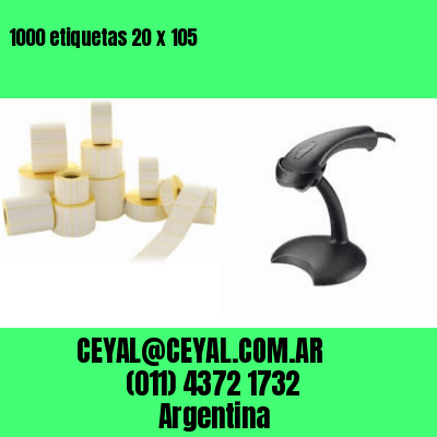 1000 etiquetas 20 x 105