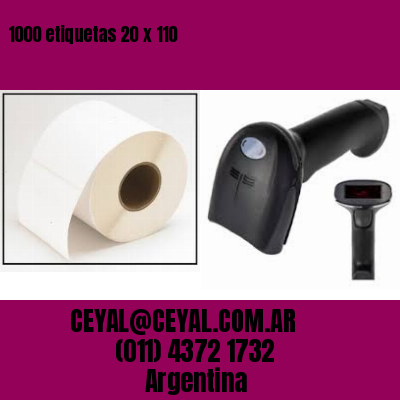 1000 etiquetas 20 x 110
