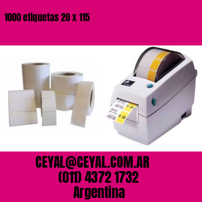 1000 etiquetas 20 x 115