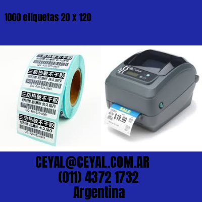 1000 etiquetas 20 x 120