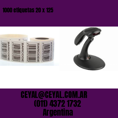 1000 etiquetas 20 x 125
