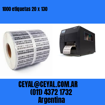 1000 etiquetas 20 x 130