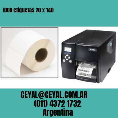1000 etiquetas 20 x 140