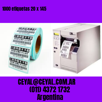 1000 etiquetas 20 x 145