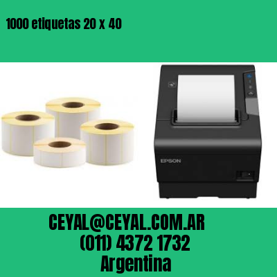 1000 etiquetas 20 x 40