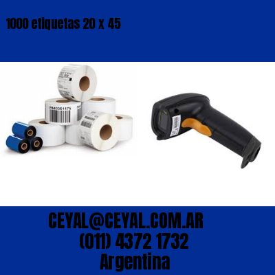 1000 etiquetas 20 x 45