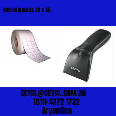 1000 etiquetas 20 x 55