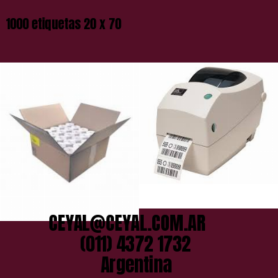 1000 etiquetas 20 x 70