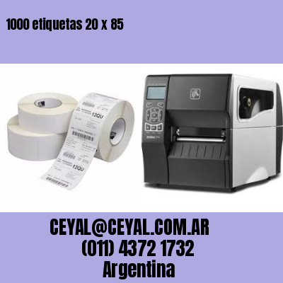 1000 etiquetas 20 x 85