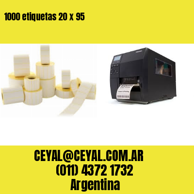 1000 etiquetas 20 x 95