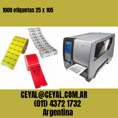 1000 etiquetas 25 x 105