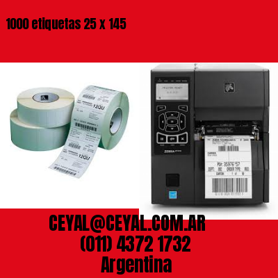 1000 etiquetas 25 x 145