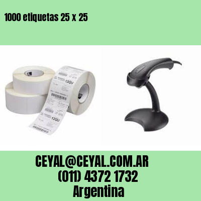 1000 etiquetas 25 x 25
