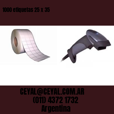1000 etiquetas 25 x 35
