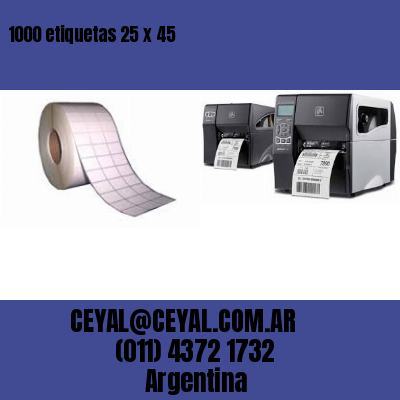 1000 etiquetas 25 x 45