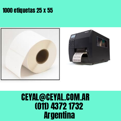 1000 etiquetas 25 x 55