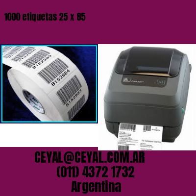 1000 etiquetas 25 x 85