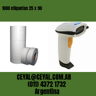 1000 etiquetas 25 x 90