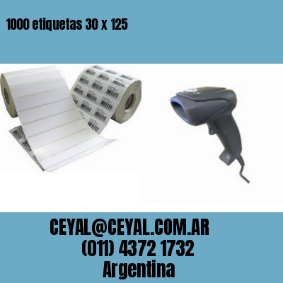 1000 etiquetas 30 x 125