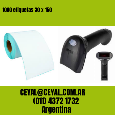 1000 etiquetas 30 x 150