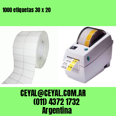 1000 etiquetas 30 x 20