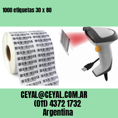1000 etiquetas 30 x 80