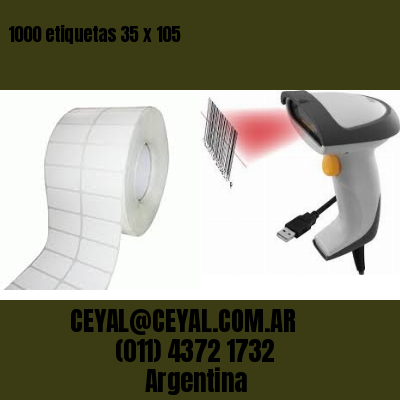 1000 etiquetas 35 x 105