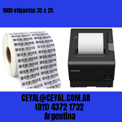 1000 etiquetas 35 x 25
