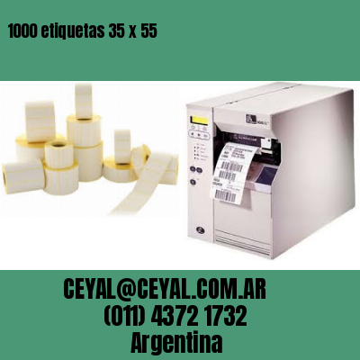 1000 etiquetas 35 x 55