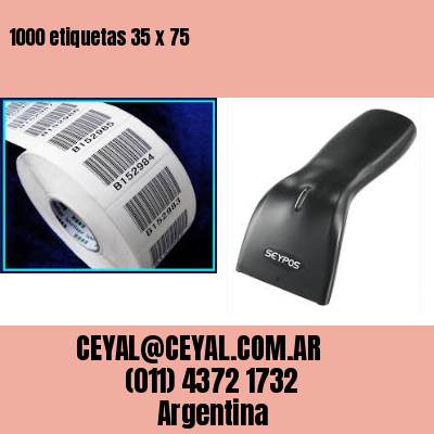 1000 etiquetas 35 x 75